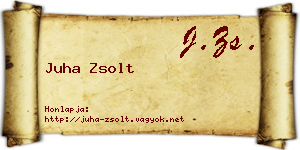 Juha Zsolt névjegykártya